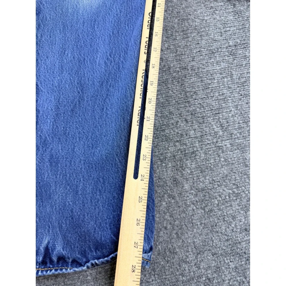 Levis 501 Original Fit Mens‎ Blue Denim Jeans Straight Leg Button Fly 36x33